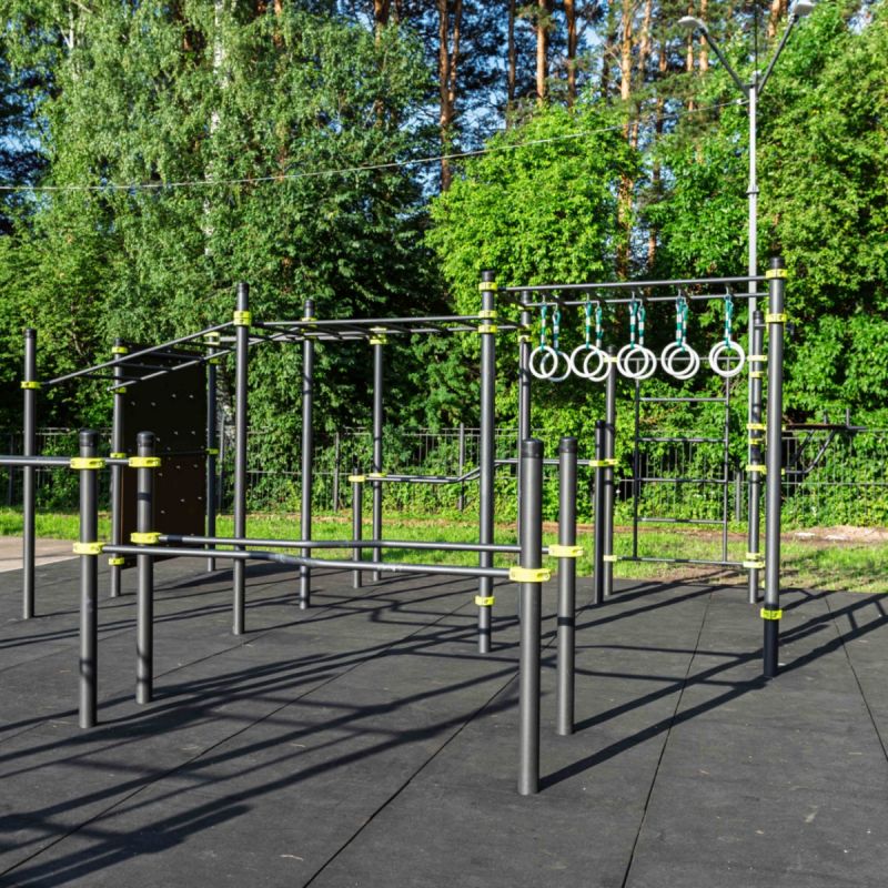 Плитка резиновая (черный Грунт) 1000x1000x30 мм PROFI-FIT