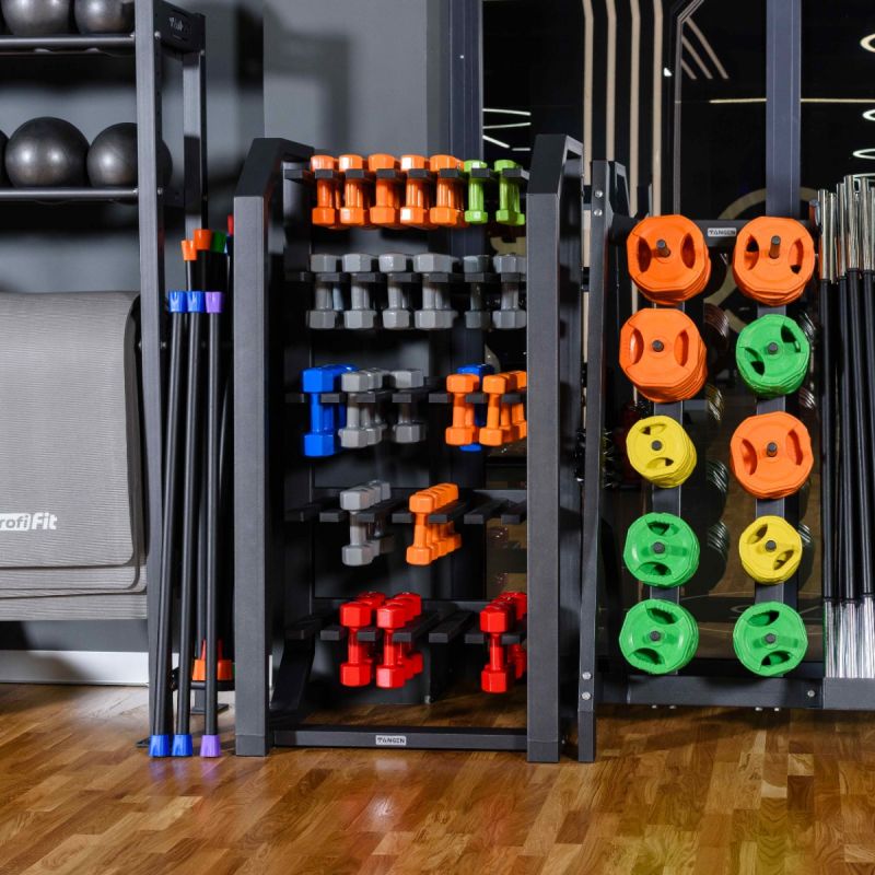 Гантель в виниловой оболочке, шестигранник PROFI-FIT 2 кг, оранжевая