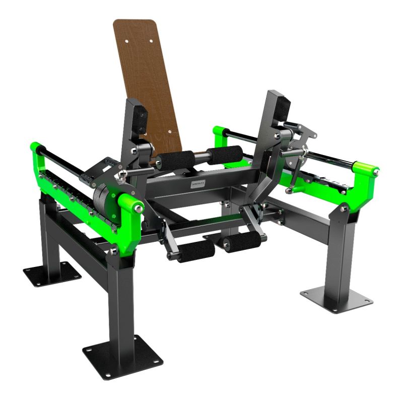 F-2818 Уличный тренажер Разгибание ног сидя с переменной нагрузкой ZAVODSPORTA