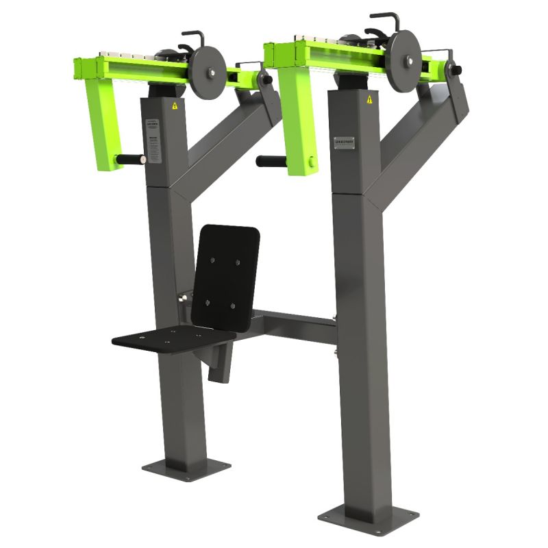 P-1801 Уличный тренажер Жим вверх с переменной нагрузкой ZAVODSPORTA