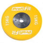 Диск профессиональный обрезиненный HARD цветной D51 мм PROFI-FIT 15 кг