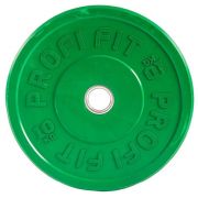 Диск для штанги каучуковый, цветной D51 мм PROFI-FIT 10 кг