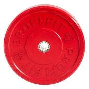 Диск для штанги каучуковый, цветной D51 мм PROFI-FIT 25 кг