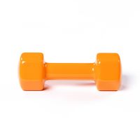 Гантель в виниловой оболочке, шестигранник PROFI-FIT 2 кг, оранжевая