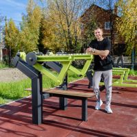 Power-1800 Уличный тренажер Жим лежа с переменной нагрузкой ZAVODSPORTA