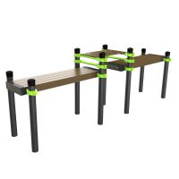 W263 GTO Скамья гимнастическая горизонтальная с упором для ног (двойная) ZAVODSPORTA