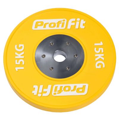 Диск профессиональный обрезиненный HARD цветной D51 мм PROFI-FIT 15 кг