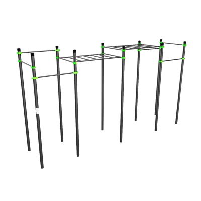 W248 Воркаут (рукоход классический двухуровневый, 6 перекладин) ZAVODSPORTA