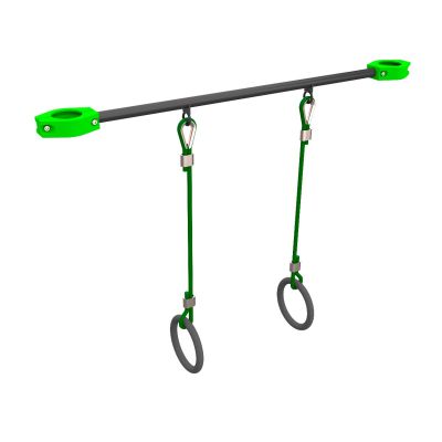 W89 Перекладина 1290 мм с гимнастическими кольцами ZAVODSPORTA