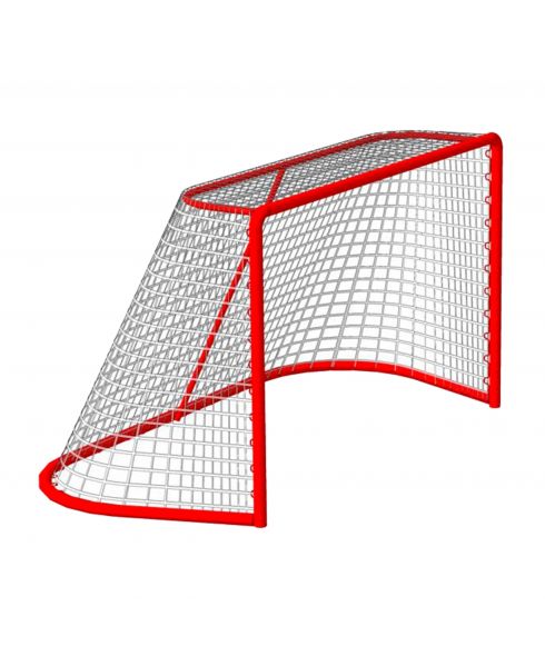 Сетка хоккей яч. 40*40 (1,25*1,85*1,30м) d=5,0мм, цвет белый ПА, (пара).