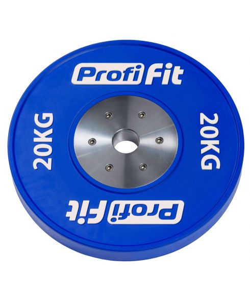 Диск профессиональный обрезиненный (цветной) D51 мм PROFI-FIT 20 кг