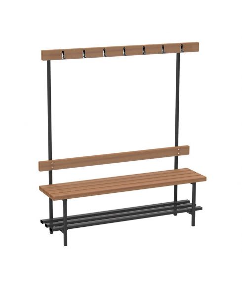 Скамья для раздевалок с вешалкой (односторонняя) ZAVODSPORTA