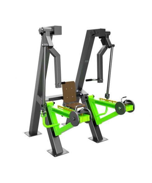 P-1812.1 Уличный тренажер Жим сидя с переменной нагрузкой ZAVODSPORTA