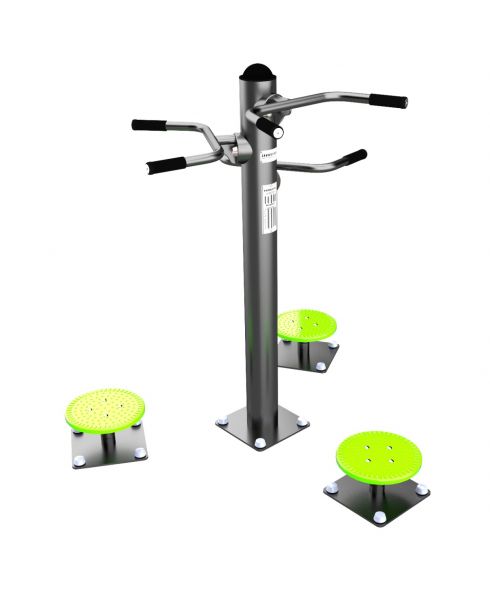 S-1004 Уличный тренажер Твистер стоя (тройной) ZAVODSPORTA