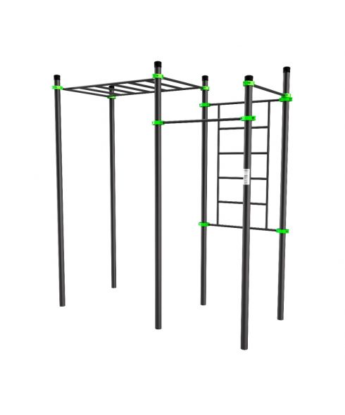 W218 Воркаут (2 перекладины, шведская стенка, рукоход классический) ZAVODSPORTA