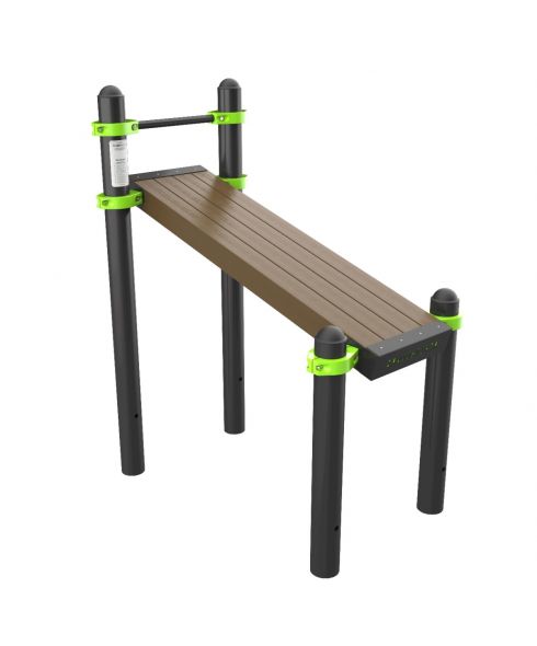 W308 Воркаут Наклонная скамья для упражнений на пресс ZAVODSPORTA